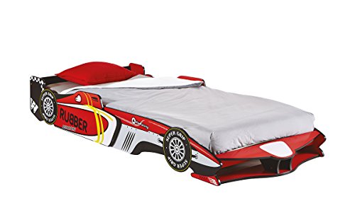 Autobett Kinder Fahrzeugbett Cars Bett Rot Rennauto Kinderbett 90x200cm