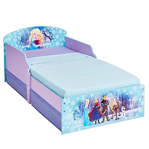 Disney Frozen 516FON Kinderbett mit Stoffschubladen von Worlds Apart, holz, 142 x 77 x 59 cm, violett