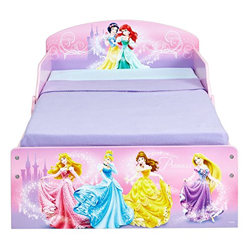 Disney Princess 516DSN Prinzessinnen Kinderbett mit Stoffschubladen von Worlds Apart, holz, 142 x 77 x 59 cm, rosa