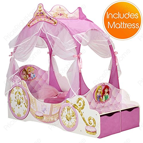 Disney Princess Carriage Kleinkind Bett + Deluxe-Foam-Matratze