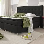 Inter 15695 Boxspringbett, Schaumstoff, schwarz, 200 x 180 x 60 cm