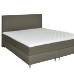 Luxus Boxspringbett 180x210 H3 inkl. Topper hellgrau - Premiumklasse für 5 Sterne Hotels - günstig direkt vom Importeur