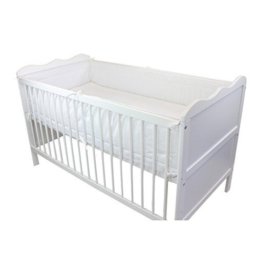 Nestchen Babybett 70x140 cm Bettumrandung Lang Nest Kopfschutz Rundum Bettnestchen Unifarben Motive