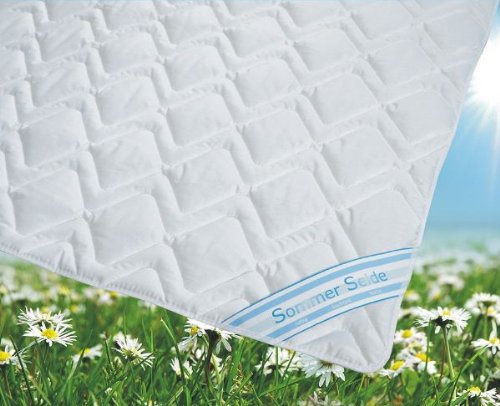 Sommerdecke Bettdecke Wildseide-Baumwolle 155x220 leicht, Füllung 60% Seide und 40% Baumwolle