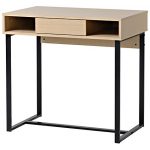 bonVIVO® Designer-Schreibtisch COCO, moderner Sekretär/Schminktisch mit Schublade im stilsicheren Mix aus Holz