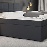 Miosono® Design Boxspringbett mit Neo Stoff-Bezug in anthrazit mit Bonellfederkern, 7-Zonen H3 Taschenfederkern-Matratzen, Viscoschaum-Topper, Memory-Effekt, 180 x 200 cm [521031]