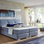 Designer Boxspringbett Cinderella, Made in Germany, Tonnentaschenfederkern in der Box UND in der 7-Zonen Matratze, Visco Topper, Luxusbett, Hotelbett, Doppelbett, Grau, H2/H3, 180x200cm