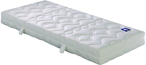 Badenia 3888360132 Bettcomfort Matratze, Irisette Lotus Tonnentaschenfederkern H3, 100 x 200 cm, weiß