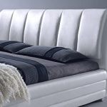 Polsterbett mit Lattenrost Designer Bett Danville weiß gesteppt Bettgestell Ehebett Doppelbett (160x200 cm)