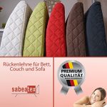 Sabeatex® Rückenlehne für Bett, Sofakissen, Rückenkissen für Lounge-oder Palettenmöbel in 5 trendigen Farben. Länge 90 cm, Höhe 45 cm Farbe: (Schwarz)