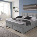 Designer Boxspringbett Home, Made in Germany, Tonnentaschenfederkern in der Box UND in der 7-Zonen Matratze, Visco Topper, Luxusbett, Hotelbett, Luxusbett, Hotelbett, Doppelbett H2/H3