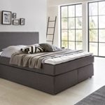 Möbelfreude® Boxspringbett Benno | 140x200 cm Anthrazit H2 | mit hochwertiger Bonell Federkernmatratze, inkl. Komfortschaum-Topper | Hotelbett amerikanisches Doppelbett Polsterbett in verschiedenen Größen