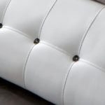 SAM® Polsterbett Mood in weiß 180 x 200 cm geschwungene Seitenteile Kopfteil gepolstert Seitenteile mit Ziersteinen im abgesteppten Design Wasserbett geeignet Bett