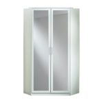 Wimex Kleiderschrank/Eckschrank Click, 2 Türen, 1 Spiegel, (B/H/T) 95 x 198 x 95 cm, Alpinweiß