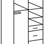 Wimex Kleiderschrank/ Drehtürenschrank Click, 2 Türen, 2 große, 1 kleine Schublade, (B/H/T) 90 x 199 x 58 cm, Eiche Sägerau/ Absetzung Weiß