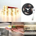 KOBWA Geste Sensor Light, USB-Powered LED-Streifen mit Bewegungsmelder für Schlafzimmer Schrank, Treppen, Nachttisch, Flur, WC, 3,28 FT, 6000 K