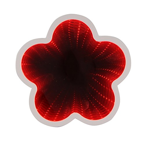 Konesky Blumen Form führte Nachtlichter 3D nette LED-Licht-Wand-Lampen-Tunnel-Licht Spiegel-Zeichen-batteriebetriebene Nachttisch- und Tischlampen-Ausgangsdekoration für Hauptdekoration Geburtstags Geschenk