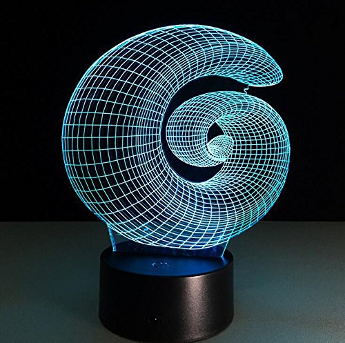 LUCKY GODDESS 3D Anblick Effekt LED Lampe Perfect nachtlicht Home Office Dekoration Zimmer Nachttisch Bett Licht mit Smart Touch und 7 Farbe