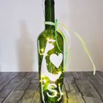 Lichterflasche"I love Sylt" mit Sylt-Silhouette, batteriebetriebenen LED-Lichterkorken