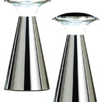 Lunartec Tischlampe: Edelstahl LED-Tischleuchte, 2er Set (Nachttisch-Lampe)