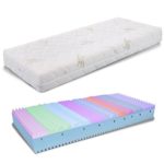 Matratze Memory Einzelbett 80 x 190 hoch 17 cm Abziehbar Orthopädisch mit Medizinprodukt, mit Platte aus Memory Foam-4 cm 9 Zonen und Platte aus Waterfoam 12 cm Allergie Bezug Milben und atmungsaktiv, Matratze Single Memory Foam Matratze - Baldo