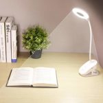 Murieo LED Schreibtischlampe, Schreibtischlampe LED Büro Tischleuchte,Tisch Nachttischlampen,Augenschutz lernen Schreibtischlampe USB Lade Clip Tischleuchte,3 Helligkeitsstufen dimmbar Touchbedienung