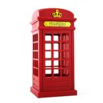 Rot Retro Classic London England Britische Telefonzelle USB Lade-LED Night Mood Nachttisch Licht