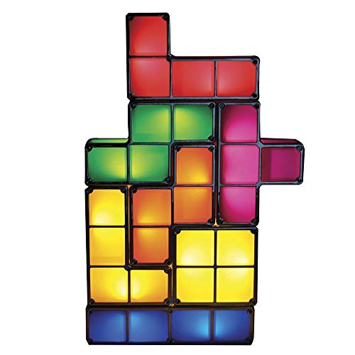 Tetris Lampe Stapelbare LED Tischleuchte Stimmungslicht Retro Tetrislampe Leuchte Bausteine