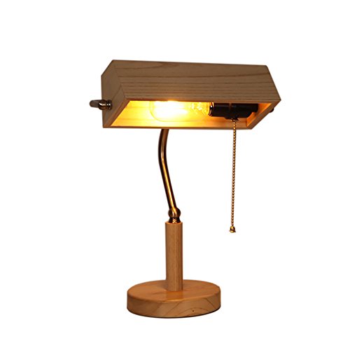 Tischlampe Tischlampe Holz Retro Schlafzimmer Nachttisch Wohnzimmer Dekoration Tischlampe 40W 220V E27