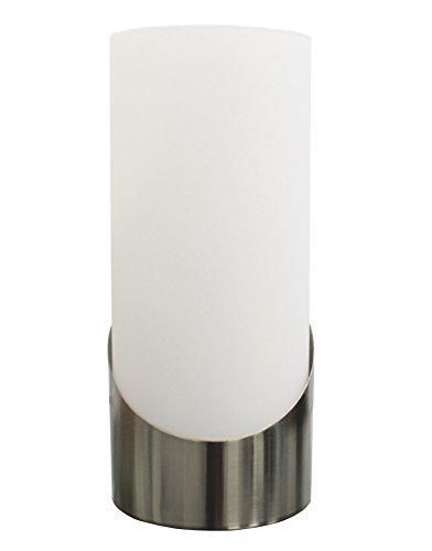 Trango LED Tischleuchte Nachttisch Glas Lampe"Andrea" inkl. 1x E14 LED Leuchtmittel 3000K warm-weiß TG2017-02